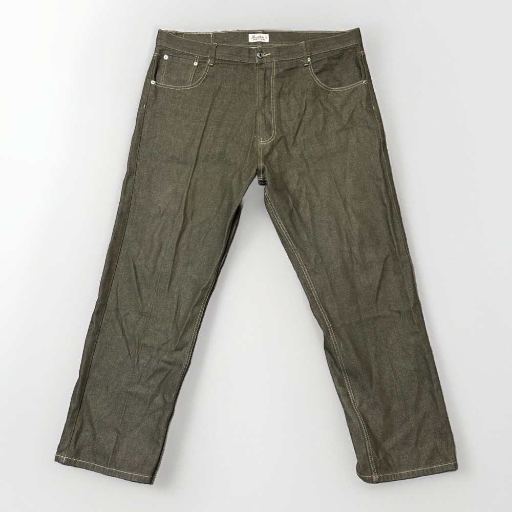 Vintage Members Property Straight Jeans Men's Size 42x32 Dark Green Denim